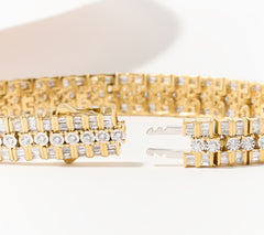Fire Light  Sterling Silver Goldclad Lab Grown Diamond 3cttw Bracelet, 8"