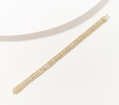 Fire Light  Sterling Silver Goldclad Lab Grown Diamond 3cttw Bracelet, 8"