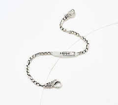 Christian James by Scott Grimes Sterling Silver  "Hope "Message Luciano Bracelet, 6-3/4"
