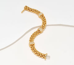 Fire Light Sterling Silver Goldclad Lab Grown Diamond 1.69 cttw Bold Chain Bracelet,