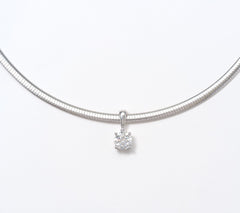 Fire Light Lab Grown Diamond 1.00 cttw Round Omega Necklace