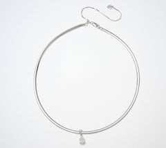Fire Light Lab Grown Diamond 1.00 cttw Pear Omega Necklace