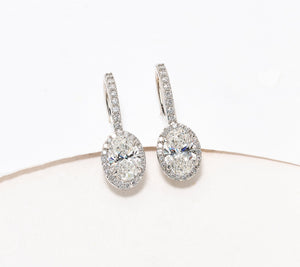 Fire Light Lab Grown 2.40 cttw Diamond Lever Back Earring, Sterling