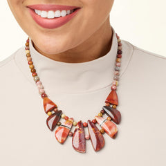 Jay King Multicolor African Rainbow Chalcedony Statement Necklace, 18"