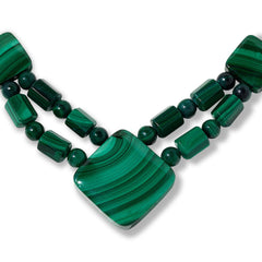 Jay King Sterling Silver Malachite Necklace,18"