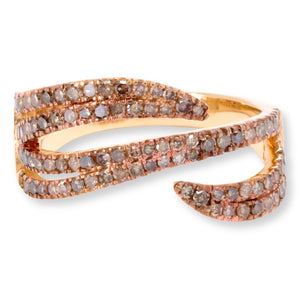 Rarities Champagne Diamond Sculptural Ring, Size 6