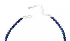 Jay King Sterling Silver Lapis & Turquoise Beaded Gemstone Bib Necklace. 18"