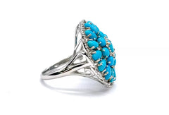 Heritage Gems Sterling Silver Sleeping Beauty Turquoise "Signature" Ring, Size 8