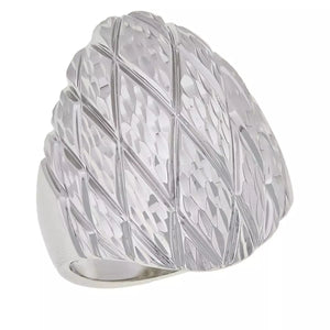 Michael Anthony Sterling Silver Diamond-Cut Dome Ring, Size 6
